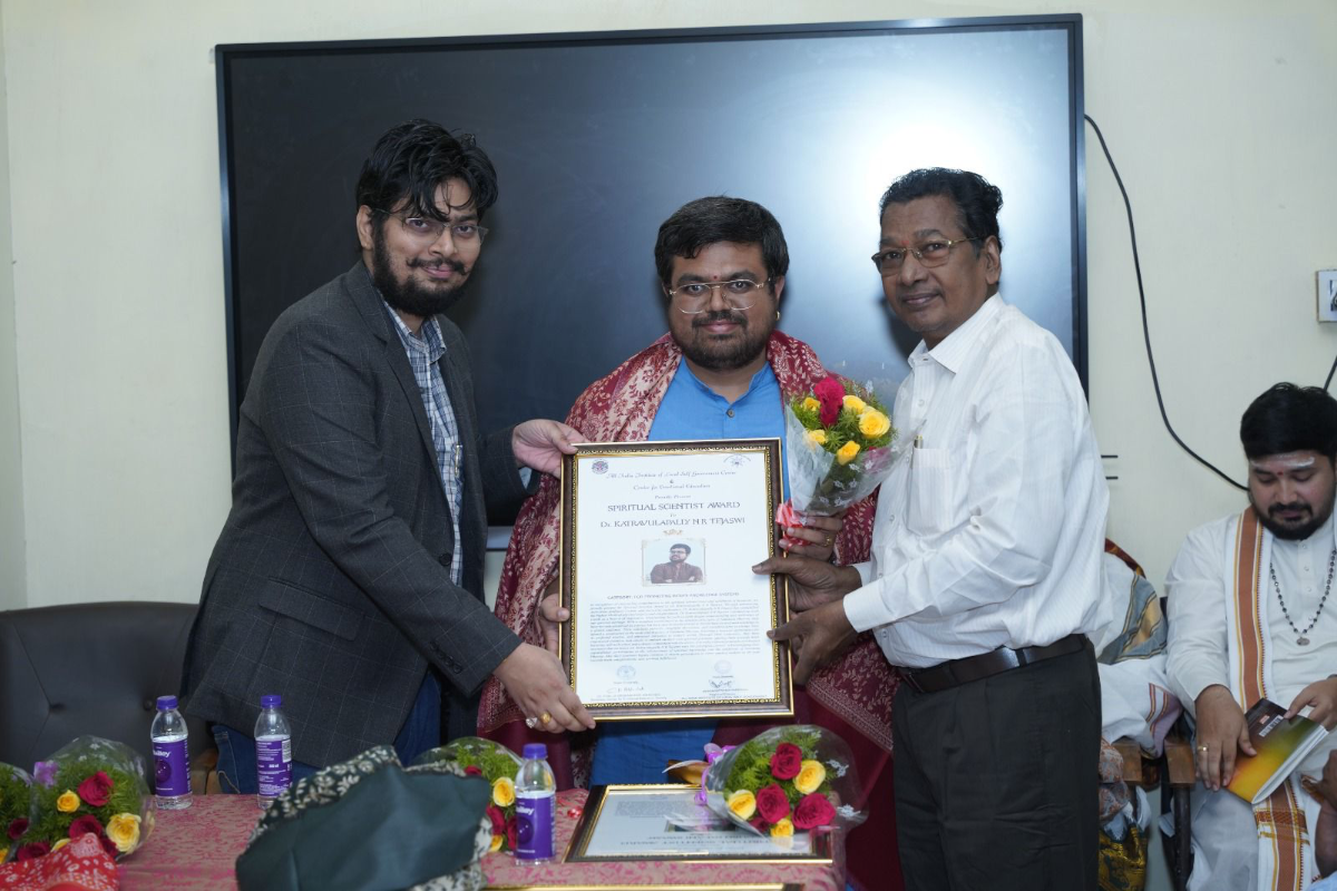 The award ceremony at Andhra University, June 2024